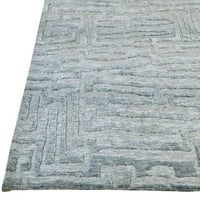 Олиена модерен минималистички килим, магли со сина спа сина боја, килим со акцент од 2ft 3ft