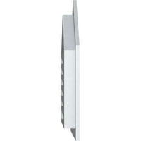 Ekena Millwork 14 W 28 H врв на врвот на теренот за проветрување: Функционален, PVC Gable Vent W 1 4 рамка за рамна трим