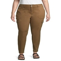 Terra & Sky Women's Plus Size Skinny Cargo Pant