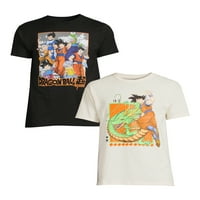 Dragon Ball Z Man's и Big Graphic Tee за кратки ракави, 2-пакет