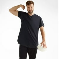 Маици со силна облека против маички за вратот за мажи-големо и високо секојдневно носење 2-ПК