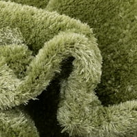 Добро ткаен виножито хрома глам цврст дво-тон мек треперлива купка зелена штрака 7'10 9'10 килим во областа