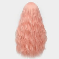 Уникатни поволни перики на човекот за коса за дама 28 Кадрава перика капа меки кадрави брановидни