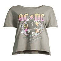 Лажичка женска AC DC Здраво маица со ниско момче
