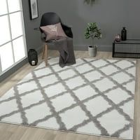 Обединети ткајачи на Америка Квинсленд Геометриски, модерен килим со рачно изработена област, 5,25 '7,17'