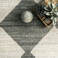 Нулум ianана современа геометриска проверка на плочки, килим, 8 '10 12', сива