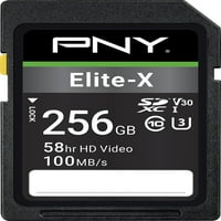 256 GB елита- класа U V SDXC Flash Memory Card- 100MB S, Class 10, U3, V30, 4K UHD, Full HD, UHS-I, SD со