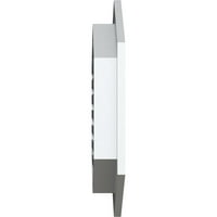 Ekena Millwork 36 W 36 H вертикално врв на вметнување на венчавки: Функционален, PVC Gable Vent W 1 4 рамка