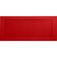 Luxpaper Коверти со целосен прозорец за лице W Peel & Press, 1 2, Ruby Red, 50 пакувања