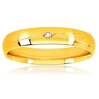 Кристален накит Кристално злато позлатен прстен од не'рѓосувачки челик