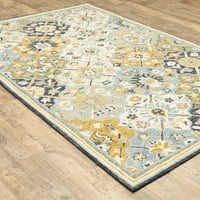 Авалон Дома Акадија Флорал, ботанички рачно изработен килим, 3,51 '5,51'