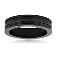 Крајбрежен накит со црна позлатена кабел од не'рѓосувачки челик