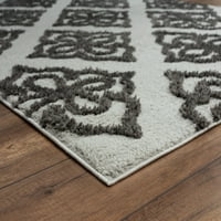 Обединети ткајачи на Америка Квинсленд Геометриски, модерен килим со рачно изработена област, 9,17 '6,5'