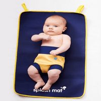 Splash за унис среќна крпа за пливање, пливање пелена, жолта и морнарица 12- месеци