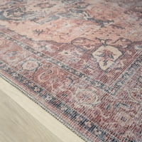 Обединети ткајачи шарм Грејс Транзициски медалјонски област килим, црвена, 10'6 13'2
