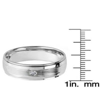 Крајбрежен накит од не'рѓосувачки челик кубни цирконија жлебови прстен