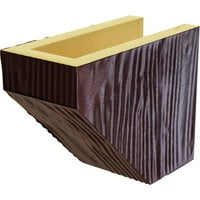 Екена Милхаурд 8 H 10 D 48 W Sandblasted Fau Wood Camply Mantel Kit со Ashford Corbels, Premium Mahogany