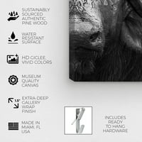 Wynwood Studio Animals Wall Art Canvas Prints 'Be Baffalo' ’Zoo и диви животни - сива, сива боја