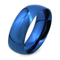Крајбрежен накит со сина позлатена полиран прстен од не'рѓосувачки челик