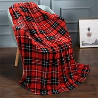 Фрли ќебе 50 x60 Мека пријатна фланелна руно фрли ќебе за кревет со кауч за софа