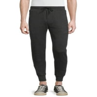 Двојно плетено машка машка панталони со затворени мрежи за џогер, големини S-XL, машки џемпери