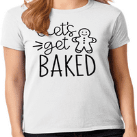 Графичка Америка празнична Божиќна празничка храна за печење женска графичка колекција на маици