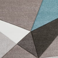 Волмарт Рона, кога геометрискиот килим со модерна област, бело