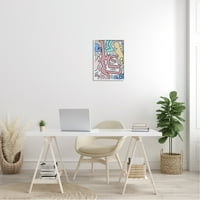 Sumpel Industries Pop Style Papel People Sciggle Lines Design Desramed Wall Art, 20, Дизајн од Рос Русева