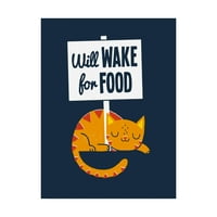 Заштитена марка ликовна уметност „ќе се разбуди за храна„ платно уметност “од Мајкл Буксто