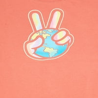 Девојки графички маици на Денот на Земјата, 2-пакувања, големини 4-18