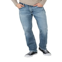 Сребрени фармерки копродукции Машки мачори класични фармерки со права нозе, големини на половината 28-44