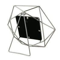 9,5 Современа хексагонална 4 4 рамка за слики - сребро