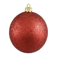 Црвена жешка холографска сјај Божиќна топка 10 “