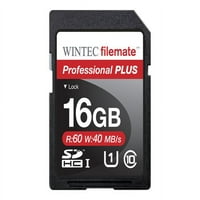 Wintec filemate UHS -I Professional Plus 3FMSD16GBU1PI -R - Флеш мемориска картичка - GB - класа - SDHC UHS