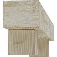 Ekena Millwork 6 H 10 D 60 W Sandblasted Fau Wood Camnplace Mantel Kit W alamo Corbels, бело измиено
